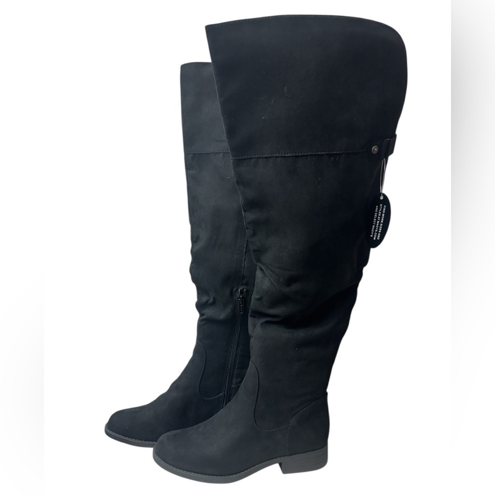 Sun + Stone Allicce Black Over The Knee Boots
Wide Calf Size 7